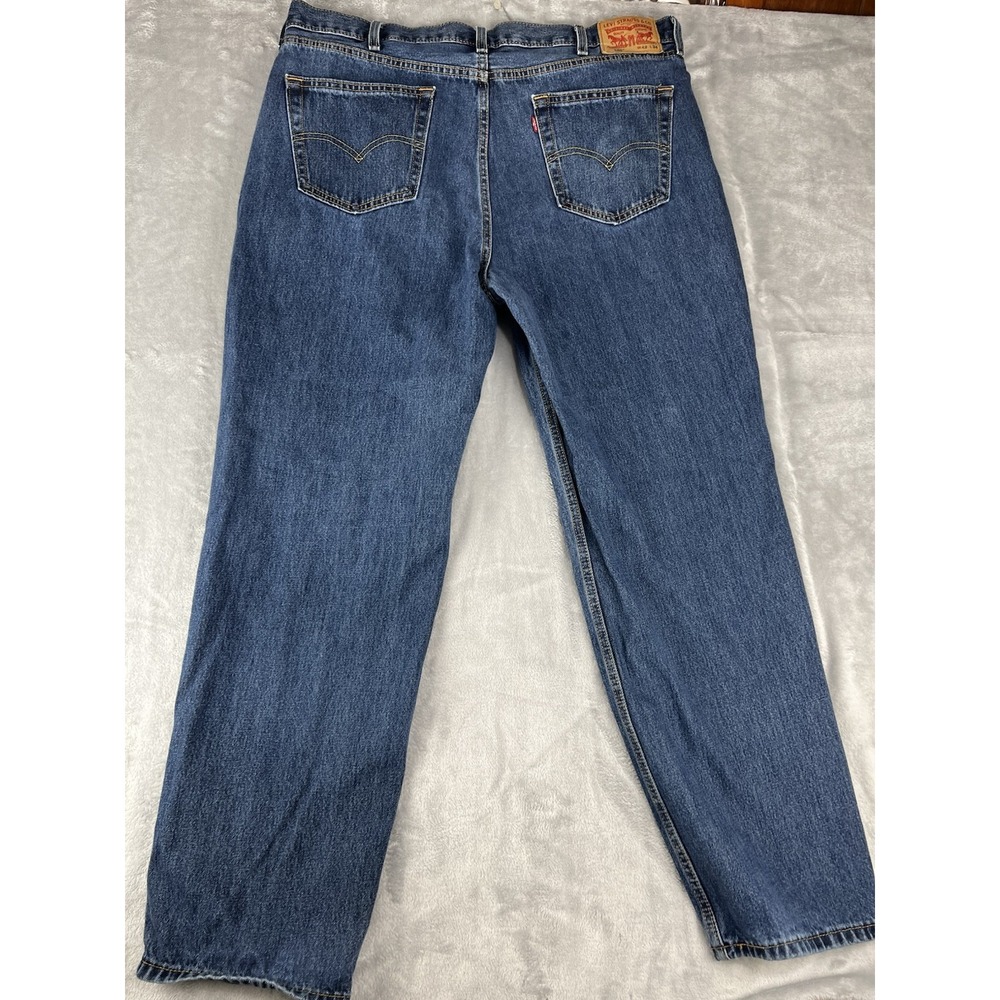Levi 550 Jeans Men 42x34 Blue Relaxed‎ Fit Denim Pants Stone Wash - Picture 3 of 8